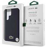 Lacoste Iconic Petit Pique Woven Logo MagSafe kryt pre Samsung Galaxy S25 Ultra, modrý