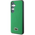 Lacoste Iconic Petit Pique Woven Logo MagSafe kryt pre Samsung Galaxy S25, zelený