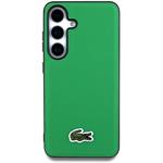Lacoste Iconic Petit Pique Woven Logo MagSafe kryt pre Samsung Galaxy S25, zelený