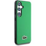 Lacoste Iconic Petit Pique Woven Logo MagSafe kryt pre Samsung Galaxy S25, zelený