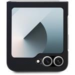 Lacoste Iconic Petit Pique Woven Logo MagSafe kryt pre Samsung Galaxy Z Flip 6/7 FE, čierny