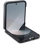 Lacoste Iconic Petit Pique Woven Logo MagSafe kryt pre Samsung Galaxy Z Flip 6/7 FE, čierny