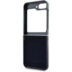 Lacoste Iconic Petit Pique Woven Logo MagSafe kryt pre Samsung Galaxy Z Flip 6/7 FE, čierny