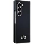 Lacoste Iconic Petit Pique Woven Logo MagSafe kryt pre Samsung Galaxy Z Fold 6, čierny