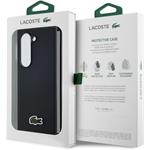 Lacoste Iconic Petit Pique Woven Logo MagSafe kryt pre Samsung Galaxy Z Fold 6, čierny