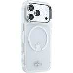 Lacoste IML Frosted Petit Pique Metal Logo MagSafe kryt pre iPhone 18 Pro Max, transparentný