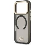 Lacoste IML Shockproof Petit Pique Gold Logo MagSafe kryt pre iPhone 18 Pro, čierny