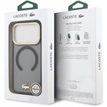 Lacoste IML Shockproof Petit Pique Gold Logo MagSafe kryt pre iPhone 18 Pro, čierny