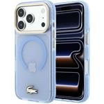 Lacoste IML Shockproof Petit Pique Gold Logo MagSafe kryt pre iPhone 18 Pro Max, modrý