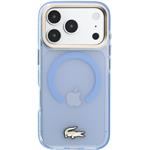 Lacoste IML Shockproof Petit Pique Gold Logo MagSafe kryt pre iPhone 18 Pro, modrý