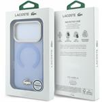Lacoste IML Shockproof Petit Pique Gold Logo MagSafe kryt pre iPhone 18 Pro, modrý