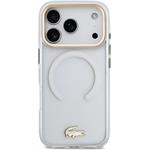 Lacoste IML Shockproof Petit Pique Gold Logo MagSafe kryt pre iPhone 18 Pro, transparentný