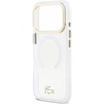 Lacoste IML Shockproof Petit Pique Gold Logo MagSafe kryt pre iPhone 18 Pro, transparentný