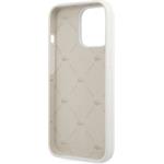 Lacoste Liquid Silicone Allover Pattern kryt pre iPhone 13 Pro, biely