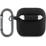 Lacoste Liquid Silicone Croc Logo puzdro pre AirPods 4, čierne