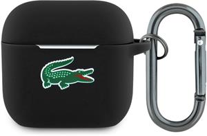 Lacoste Liquid Silicone Croc Logo puzdro pre AirPods 4, čierne