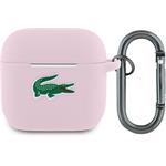 Lacoste Liquid Silicone Croc Logo puzdro pre AirPods 4, ružové