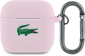 Lacoste Liquid Silicone Croc Logo puzdro pre AirPods 4, ružové
