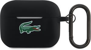 Lacoste Liquid Silicone Croc Logo puzdro pre AirPods Pro 2, čierne