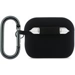 Lacoste Liquid Silicone Croc Logo puzdro pre AirPods Pro 3, čierne