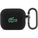 Lacoste Liquid Silicone Croc Logo puzdro pre AirPods Pro 3, čierne