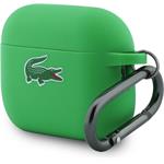 Lacoste Liquid Silicone Croc Logo puzdro pre AirPods Pro 3, zelené