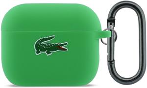 Lacoste Liquid Silicone Croc Logo puzdro pre AirPods Pro 3, zelené