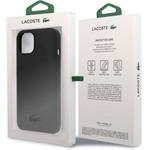 Lacoste Liquid Silicone Glossy Printing Logo kryt pre iPhone 13 mini, čierny