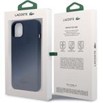 Lacoste Liquid Silicone Glossy Printing Logo kryt pre iPhone 13, navy