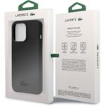 Lacoste Liquid Silicone Glossy Printing Logo kryt pre iPhone 13 Pro, čierny