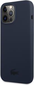 Lacoste Liquid Silicone Glossy Printing Logo kryt pre iPhone 13 Pro Max, navy