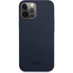 Lacoste Liquid Silicone Glossy Printing Logo kryt pre iPhone 13 Pro, navy