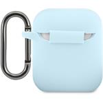 Lacoste Liquid Silicone Glossy Printing Logo puzdro pre AirPods 1/2, modré