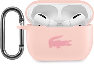 Lacoste Liquid Silicone Glossy Printing Logo puzdro pre Airpods Pro Pink
