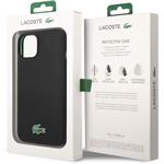 Lacoste Liquid Silicone Microfiber Croc Logo MagSafe kryt pre iPhone 13/14/15, čierny