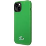 Lacoste Liquid Silicone Microfiber Croc Logo MagSafe kryt pre iPhone 13/14/15, zelený