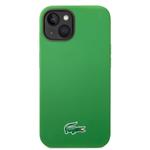 Lacoste Liquid Silicone Microfiber Croc Logo MagSafe kryt pre iPhone 13/14/15, zelený