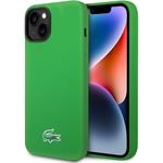 Lacoste Liquid Silicone Microfiber Croc Logo MagSafe kryt pre iPhone 13/14/15, zelený