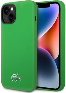 Lacoste Liquid Silicone Microfiber Croc Logo MagSafe kryt pre iPhone 13/14/15, zelený