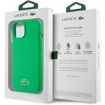 Lacoste Liquid Silicone Microfiber Croc Logo MagSafe kryt pre iPhone 15, zelený