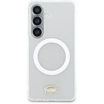 Lacoste PC/TPU Frosted Finish Gold Logo Magnetic kryt pre Samsung Galaxy S26, biely