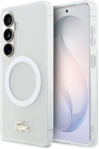 Lacoste PC/TPU Frosted Finish Gold Logo Magnetic kryt pre Samsung Galaxy S26, biely