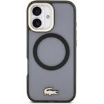 Lacoste PC/TPU Frosted Finish Gold Logo MagSafe kryt pre iPhone 17, čierny