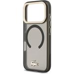 Lacoste PC/TPU Frosted Finish Gold Logo MagSafe kryt pre iPhone 17 Pro, čierny