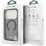 Lacoste PC/TPU Frosted Finish Gold Logo MagSafe kryt pre iPhone 17 Pro, čierny