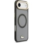 Lacoste PC/TPU Frosted Finish Gold Logo MagSafe kryt pre iPhone Air, čierny