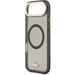 Lacoste PC/TPU Frosted Finish Gold Logo MagSafe kryt pre iPhone Air, čierny