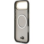 Lacoste PC/TPU Frosted Finish Gold Logo MagSafe kryt pre iPhone Air, čierny
