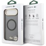 Lacoste PC/TPU Frosted Finish Gold Logo MagSafe kryt pre iPhone Air, čierny