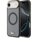 Lacoste PC/TPU Frosted Finish Gold Logo MagSafe kryt pre iPhone Air, čierny